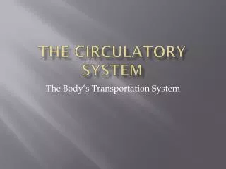 The circulatory System