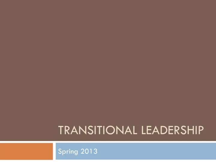 transitional leadership