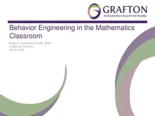 Behavior Engineering in the Mathematics Classroom