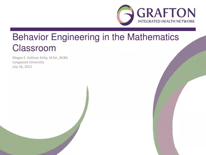 behavior engineering in the mathematics classroom