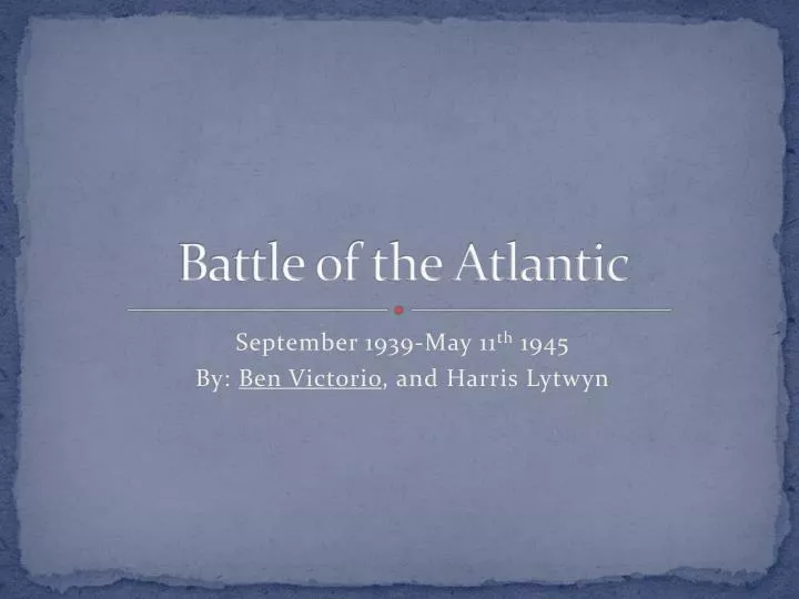 battle of the atlantic