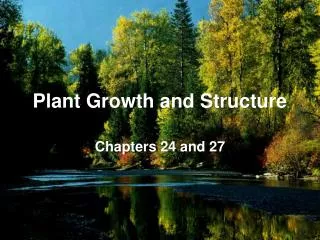 Plant Growth and Structure