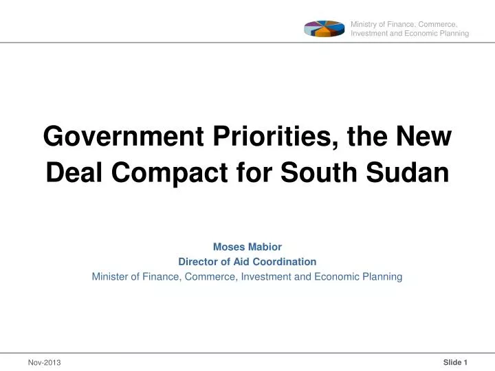 government priorities the new deal compact for south sudan
