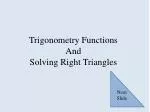 Trigonometry Functions And Solving Right Triangles - slide 1