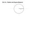 Ch4.1A – Radian and Degree Measure 				 r