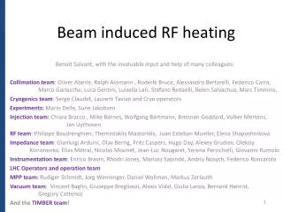 Beam induced RF heating