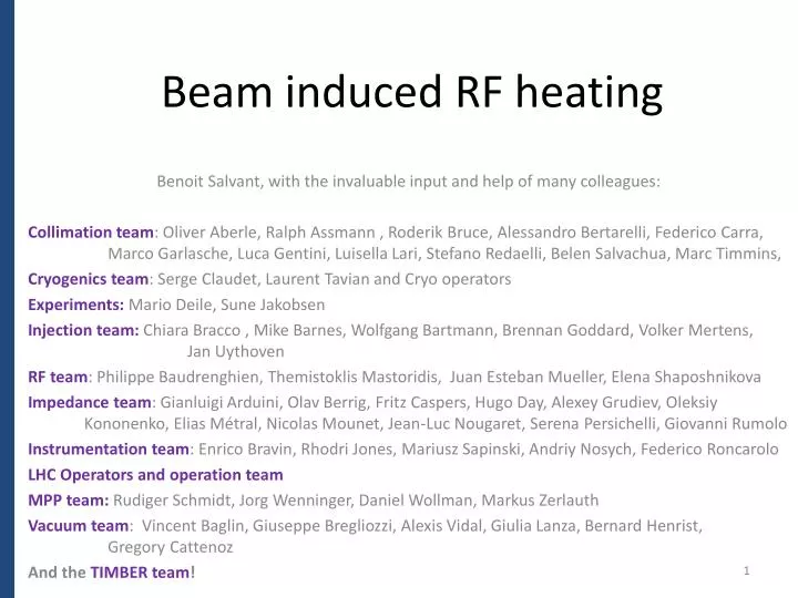 beam induced rf heating