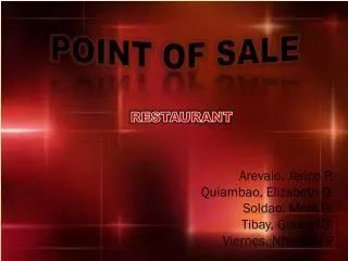 POINT OF SALE