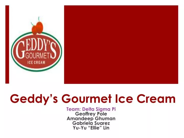 geddy s gourmet ice cream