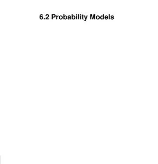 6.2 Probability Models