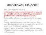 LOGISTICS AND TRANSPORT - slide 1