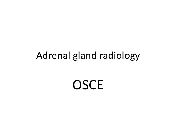 adrenal gland radiology