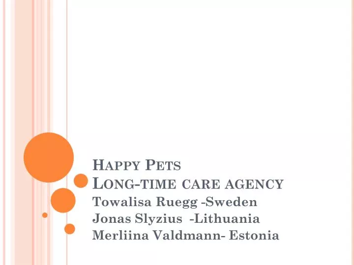 happy pets long time care agency