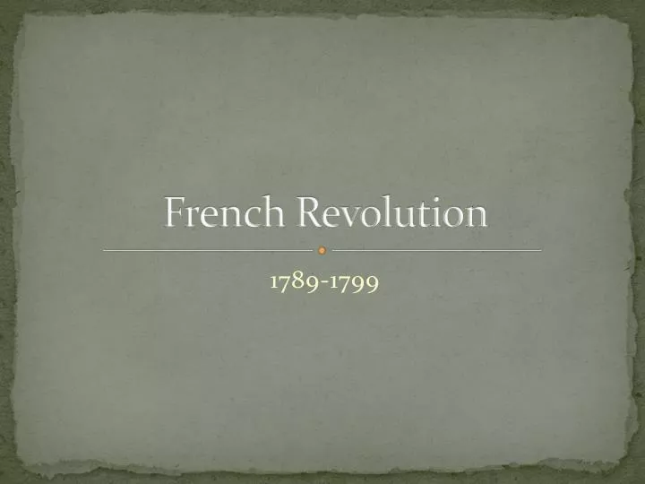 french revolution