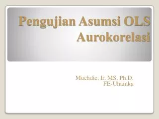 pengujian asumsi ols aurokorelasi