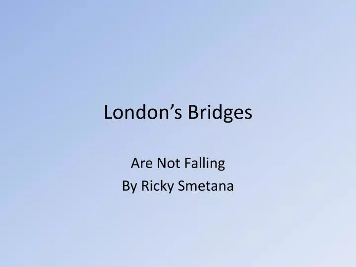 london s bridges