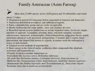 Family Asteraceae ( Asim Farooq )
