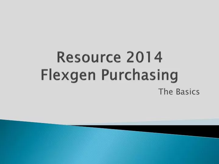 resource 2014 flexgen purchasing