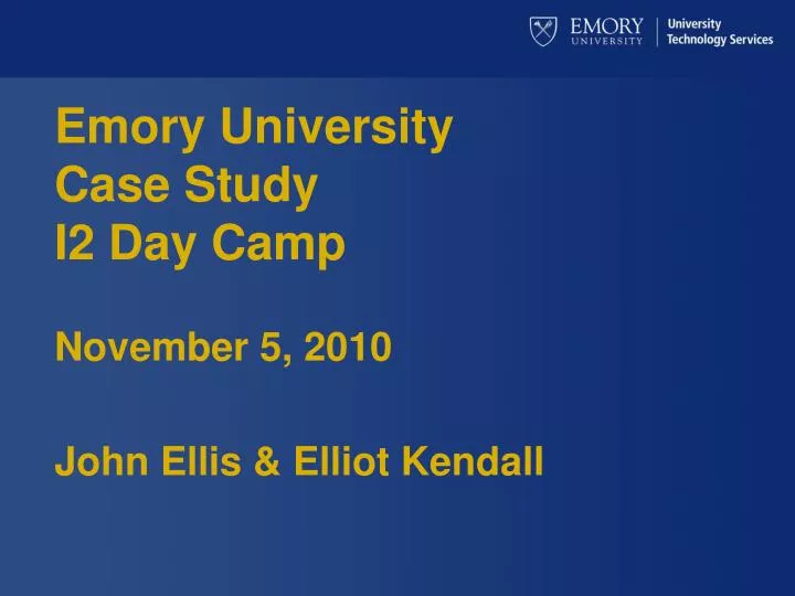 emory university case study i2 day camp