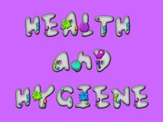 Health and Hygiene Inventory Worksheet!