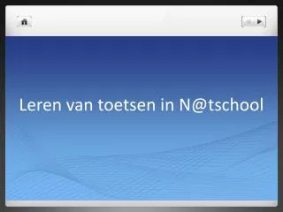leren van toetsen in n@tschool