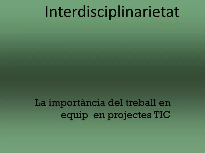 la import ncia del treball en equip en projectes tic