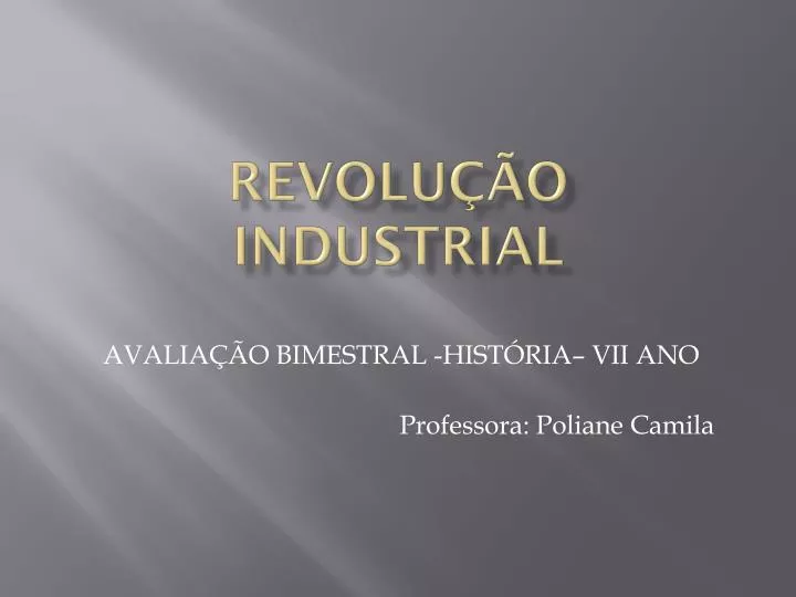 revolu o industrial