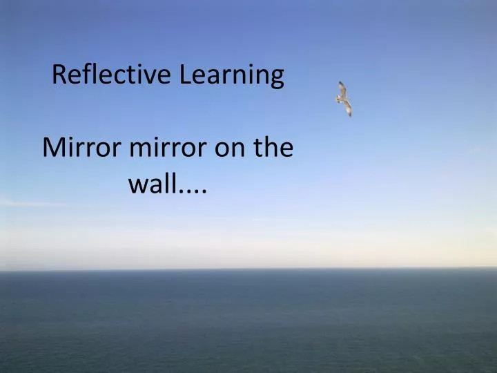 reflective learning mirror mirror on the wall