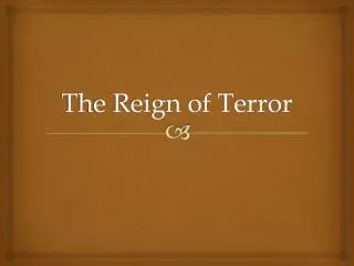 The Reign of Terror