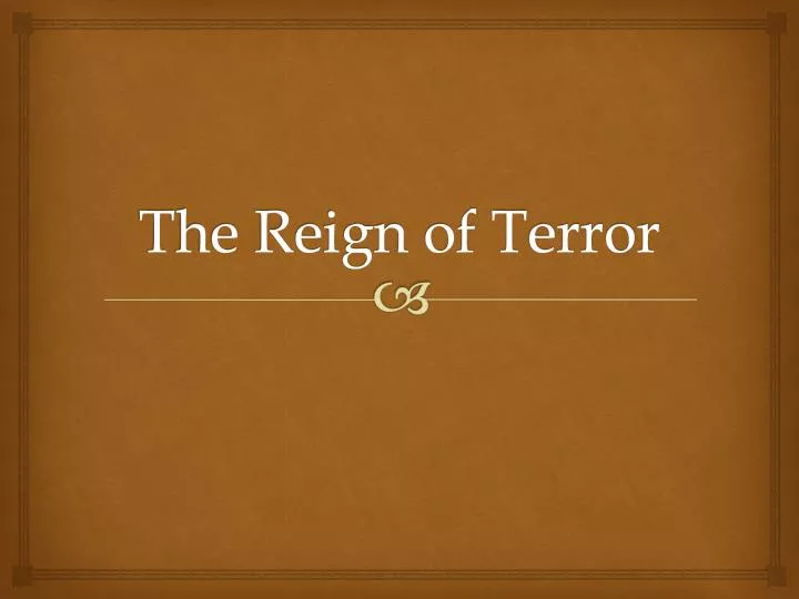 the reign of terror