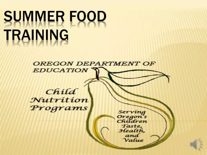summer food training
