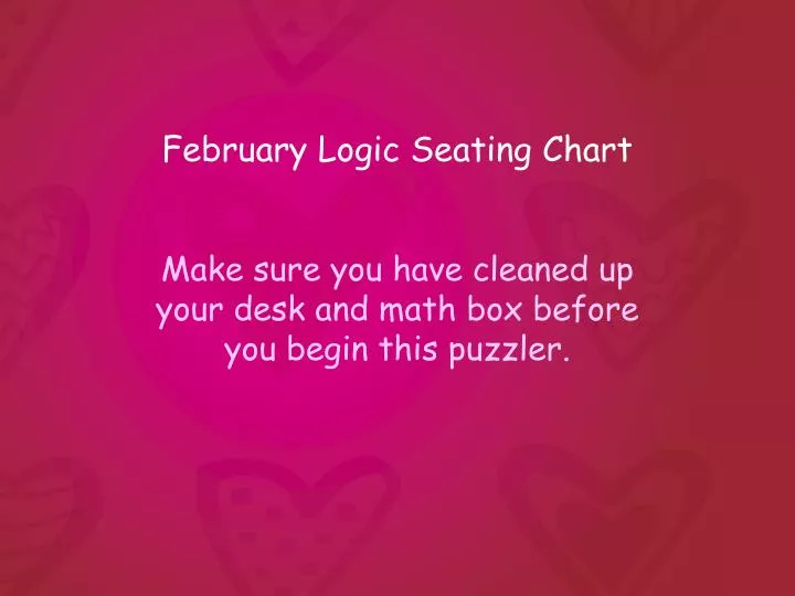 february logic seating chart