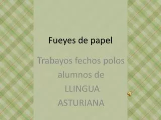 fueyes de papel