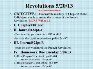 Revolutions 5/20/13 http://mrmilewski.com