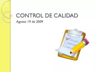 control de calidad