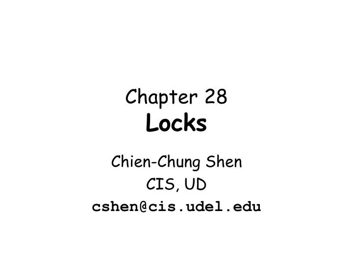 chapter 28 locks