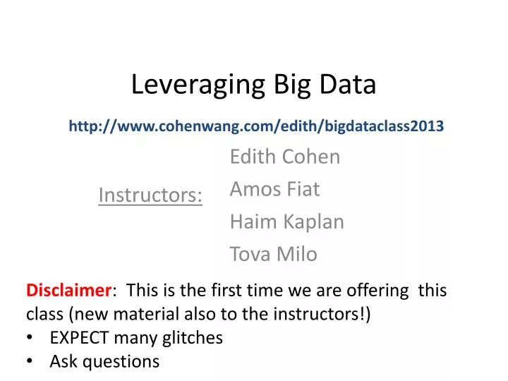 leveraging big data