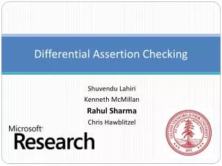 Differential Assertion Checking