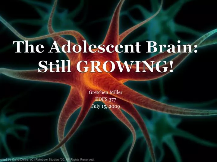 the adolescent brain still growing