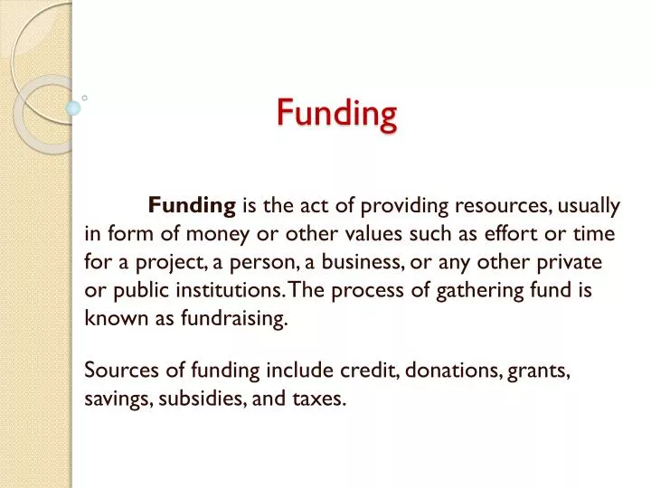 funding