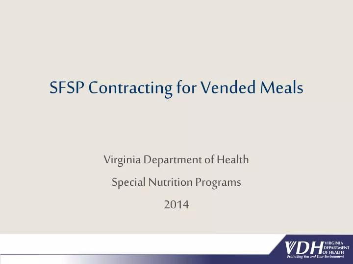 sfsp contracting for vended meals