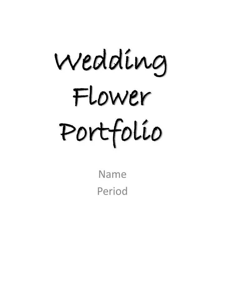 wedding flower portfolio