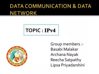 DATA COMMUNICATION &amp; DATA NETWORK