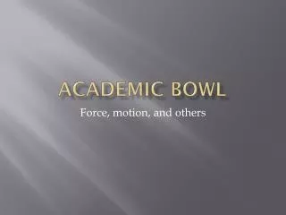 academic bowl