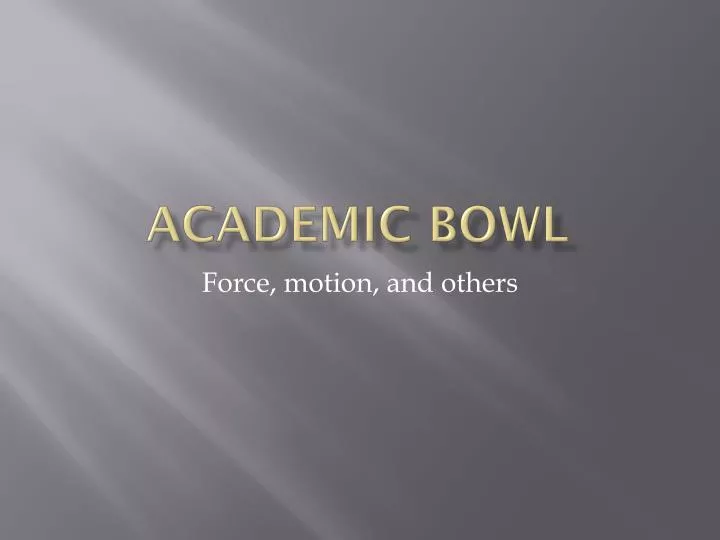 academic bowl