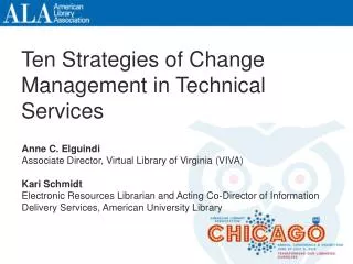 Ten Strategies of Change Management in Technical Services