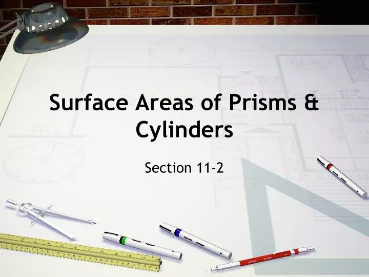 surface areas of prisms cylinders