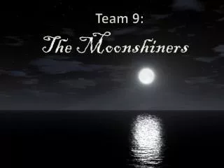 Team 9: The Moonshiners