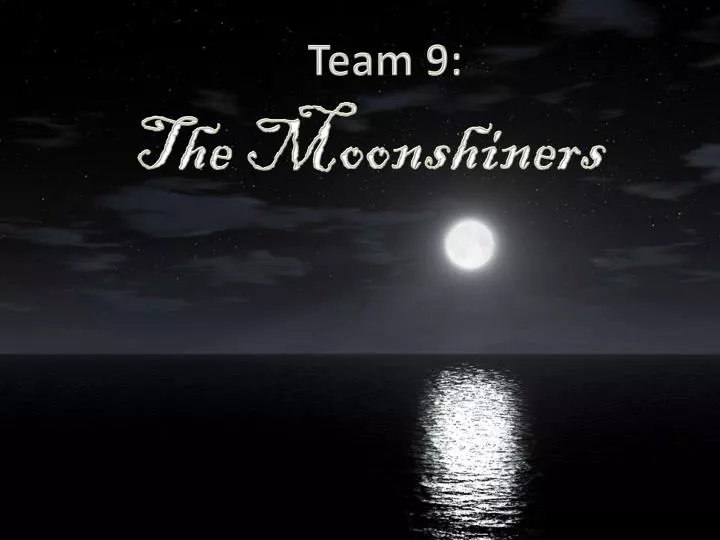 team 9 the moonshiners