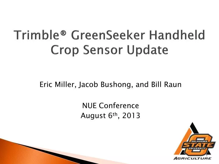trimble greenseeker handheld crop sensor update